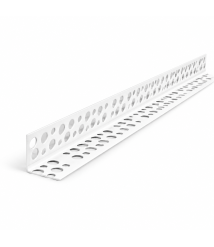 Profil de colt PVC perforat standard, lungime 2.5 m